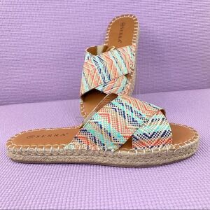 Serra Woven Cross Strap Espadrille Slide Sandals Size 8 NWOT